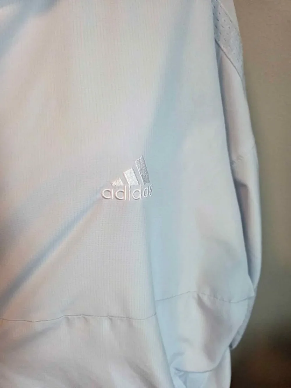 Adidas mens baby blue windbreaker XL